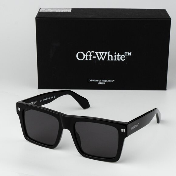 Off-White LAWTON Men Sunglasses Black Grey Square OERI109...